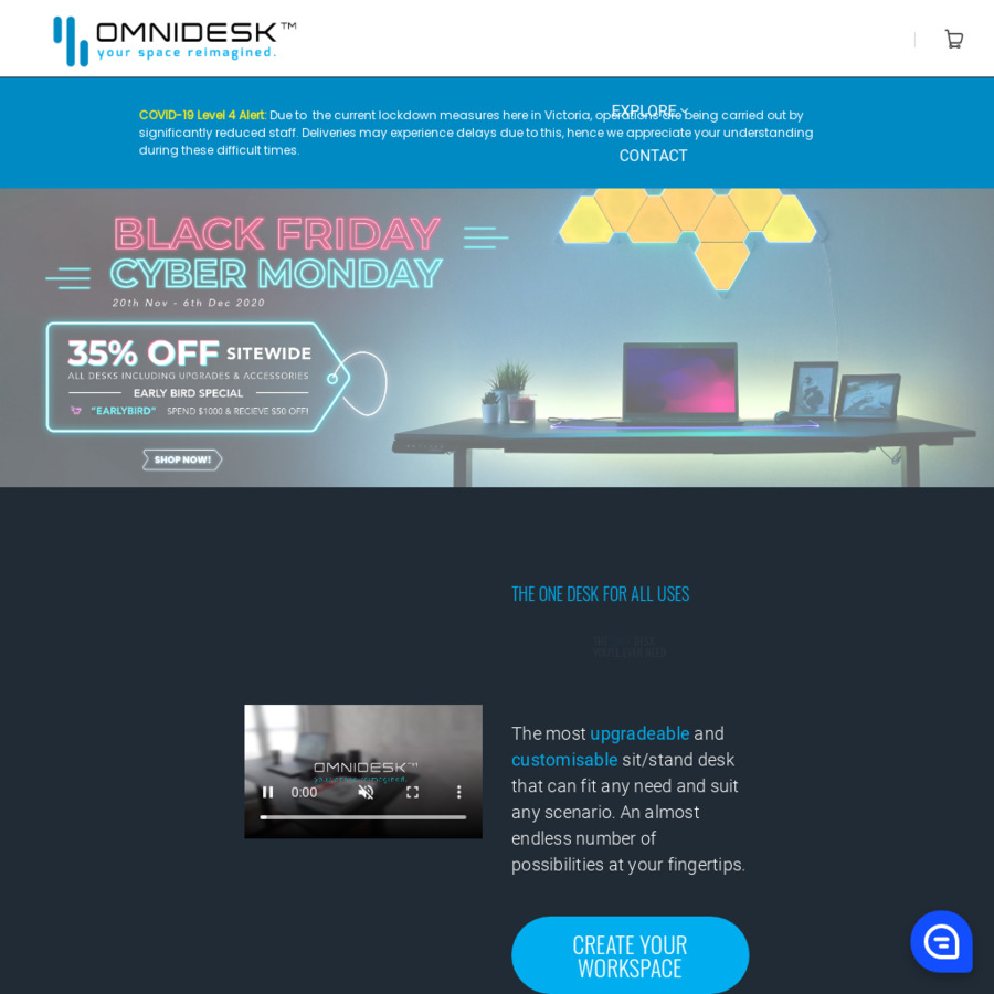 Omnidesk 35% off Sitewide Including All Upgrades and Accessories. E.g Omnidesk  Pro 2020 $585 + Delivery - OzBargain