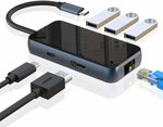 6in1 USB C Hub with 1 HDMI, 3 USB 3.0, 87W PD Port, 1 Ethernet Port $29.65 Delivered @ Boreguse Amazon AU
