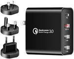 CRISTION 48W Wall Charger, 4-Port USB with PD3.0, QC3.0&2.4a*2 $16.99 + Delivery ($0 with Prime/ $39 Spend) @ CRISTON Amazon AU