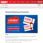 Win a $2,000 Chemist Warehouse Voucher or 1 of 10 $100 Chemist Warehouse Vouchers from Seven Affiliate Sales