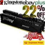 Kingston Fury Beast 32GB (2x16GB) 5200MHz CL40 DDR5 RAM $512 ($499.20 with eBay Plus) Delivered @ gg.tech365 eBay