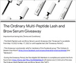 Win Multi-Peptide Lash & Brow Serum for First 300 Entry from DECIEM