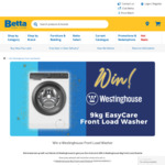 Win a Westinghouse 9kg Front Load Washer Worth $999 from Betta