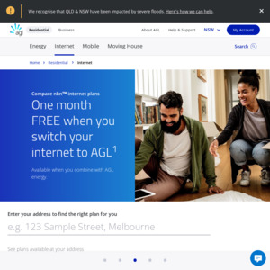 AGL Energy Customers 1 Month Free nbn Ongoing 15 Per Month
