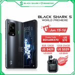 Black Shark 5 (6.67" 144Hz AMOLED, 8GB/128GB, SD870, NFC, 5G) US$454.99 (~A$661.78) Shipped @ Black Shark Official AliExpress