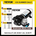 VEVOR 12V Diaphragm Water Pump FL-40 Water Pressure Pump 17L/Min $46.77 AUD delivered