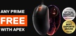 Free SteelSeries Prime Mouse (Valued at $119-$229) With Apex Keyboards or Arctis Headsets Purchase @ JB Hi-Fi