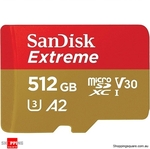 SanDisk Extreme MicroSD V30, U3, C10, A2, UHS-I, 160MB/s 512GB $98.96, 1TB $233.96 + Delivery @ Shopping Square