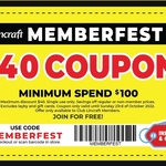 $40 off $100 Minimum Spend (Exclusions Apply) @ Lincraft (Membership Required)