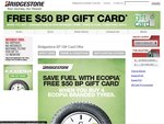 Bridgestone: Buy Any 4 Bridgestone Ecopia EP100 or PZ-X Tyres & Receive a $50 BP Fuel Card