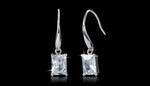 Silver-Layered Drop Earrings Made with Swarovski Elements Crystals for $15