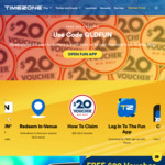 [QLD] $20 Voucher with $30+ Spend on Powercard Reloads (in-Store) @ Timezone (App Required for Account Registration)