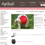 Free Shipping at Apikali Modern Cloth Nappies. Save $10 Shipping off All Orders until 31 August