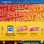 Double Credits - Load $100 Get $200, Load $200 Get $400 @ Timezone