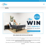 Win a Long Single or King Single Sophie Adjustable Bed with Mattress Worth $6,150 from Sleep Sophie