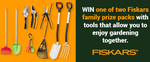Win 1 of 2 Fiskars Family Prize Packs Worth $288.60 from Gardening Australia