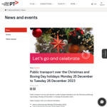 [VIC] Free Public Transport on Christmas Day, Monday 25 December 2023 @ Public Transport Victoria
