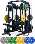 Reeplex Multi-Station Gym: Adjustable Bench, 100kg Coloured Plates, Barbell & More Set $6149.99 + Freight @ Dynamo Fitness