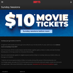 $10 (+BF) Movie Tickets for Sunday Sessions in June before 12:01pm (Excludes Lux, Added Surcharge for Xscreen, DBOX) @ Hoyts