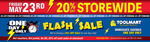 20% off Sitewide in-Store & Online (No Minimum Spend, Exclusions Apply) + Delivery ($0 WA C&C) @ Toolmart