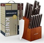 ANTINIVES Knife Block Set, 15 Pcs German Stainless Steel $29.99 + Delivery ($0 with Prime/ $59 Spend) @ Antinives via Amazon Au