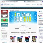 3 PC games for $10 at Ozgameshop free delivery