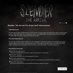 Slender: The Arrival $5.01 on PC and MAC PREORDER