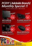 PCDIY Adelaide deals on AOC monitor $112, Tt mouse pad $19, headset $85 and mouse $78
