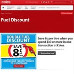 Spend $30 Save 8c Per Litre Is Back at Coles 