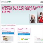 PhotoBox.com.au SALE: 30.5 X 20.3cm Canvas Lite for $6.99 or Luxurious Canvas Classic for $16.99