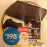 Sony PS3 12GB Console + Tomb Raider Bundle $198 at BIG W