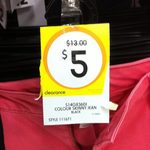Colour Skinny Jean (Assorted Colours) $5 at Kmart Innaloo