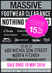 NOTHING OVER $30 FOOTWEAR SALES - PLUS 15% OFF - 600 Nicholson Street Street MELB