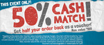 COTD - Get 50% Back as a Voucher on Purchases for This Event