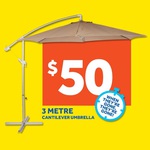 3m Cantilever Umbrella for $50 at Masters Home Improvement