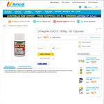 Amcal - Omegalife Coq10 150mg - 60 Capsules $6.95 - Save $21.04