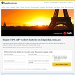 Expedia 10% off Hotel Bookings for NAB Customers