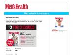 $3 for Your First 3 Issues "Men's Health" Subscription