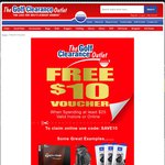 Golf Clearance Voucher - $10 off Online or in Store