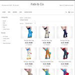 Colourful Socks, 15 Pairs for $30 with Coupon or $4 Each Free Shipping @ Fabi & Co