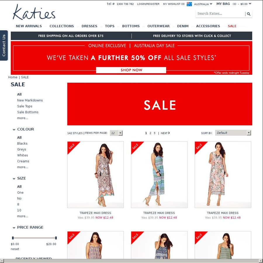 50% off Sale Items at Katies - OzBargain