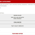 Target - 20% off $99+ Spend on Clothing and Homewares