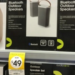 Audiosonic Bluetooth Outdoor Speakers - $49 (Pair) Clearance @ Kmart Aspley QLD