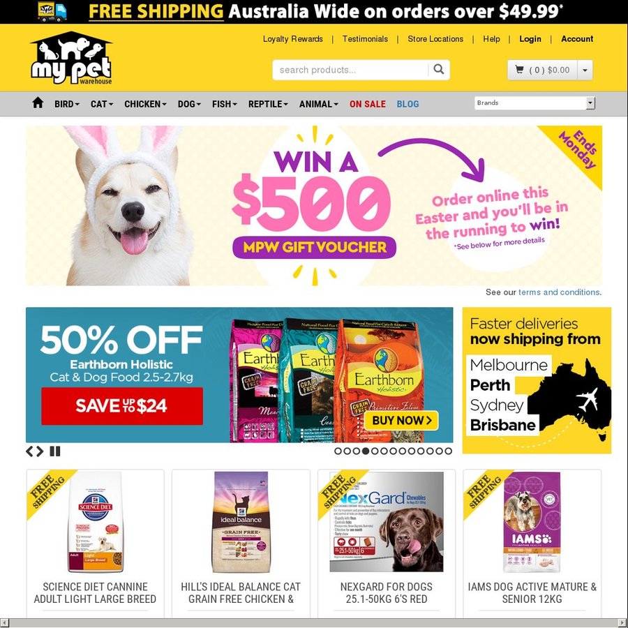 Dog Food Easter Sale up to 50% off @ My Pet Warehouse (Online) - OzBargain