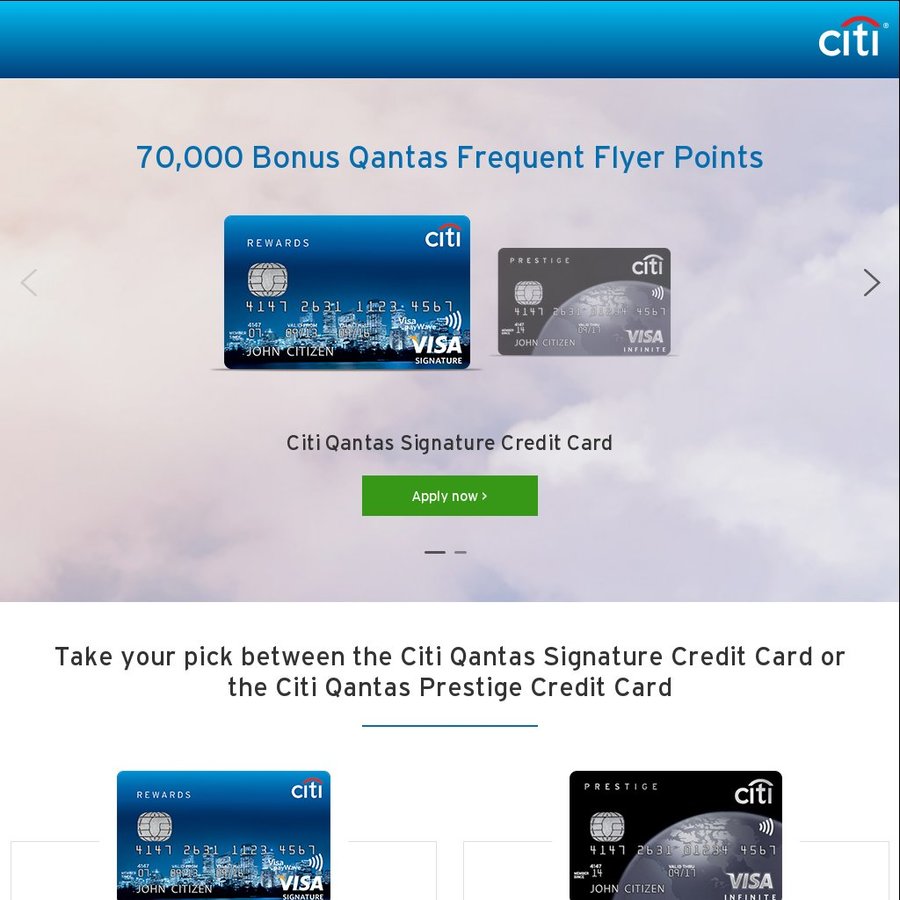 Citibank Qantas Signature Credit Card 70 000 Qantas FF Points 148 citibank-qantas-signature-credit-card-70-000-qantas-ff-points-148