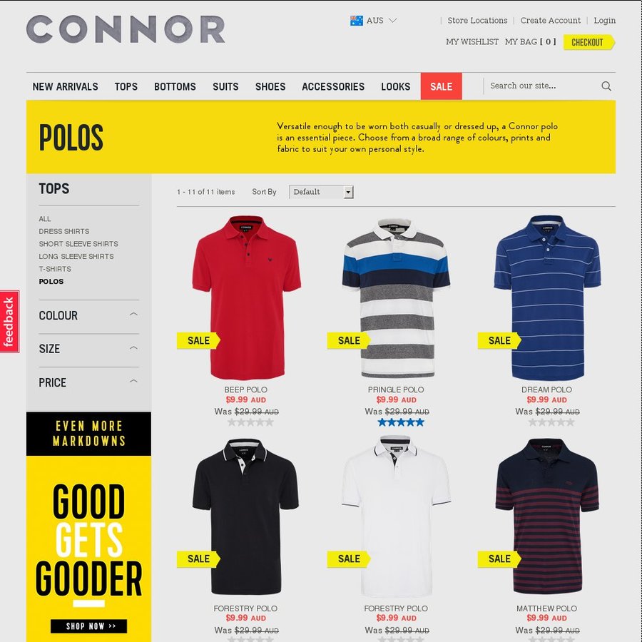 connor polo shirts