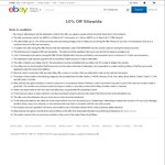 10% off Sitewide @ eBay (Max $20/Transaction, up to 10 Times)