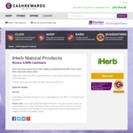 iHerb Bonus 4.90% Cashback from Cashrewards