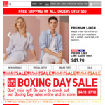 Uniqlo Boxing Day Sale - Eg Kids/Men/Women T-Shirts, Sunglasses $10, Men Parka $80, Women Coat $100 Online & Instore