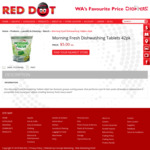 Morning Fresh Dishwashing Liquid Capsules $5 for 42 / 11.9c each (WA) - Red Dot